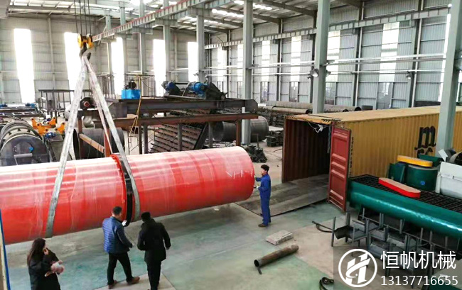 芬蘭1萬噸牛糞有機肥顆粒生產線設備發貨(圖1) 1.8米烘干機