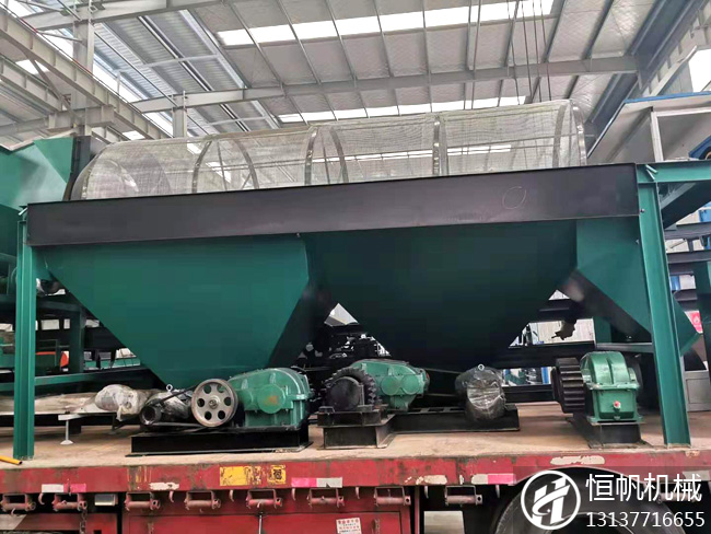 貴陽年產1萬噸雞糞有機肥生產線發貨(圖4) 貴州有機肥生產線設備